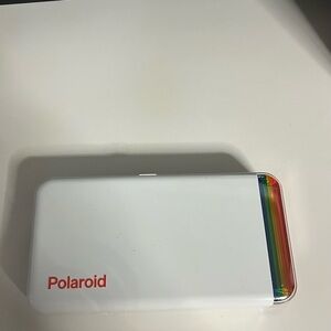 Polaroid White Printer with Rainbow Detail